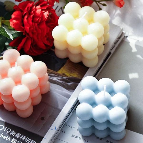 

1pcs round magic cube candle soy wax essential oil aromatherapy candle diy candle birthday home party decoration wmtqjs comb2010