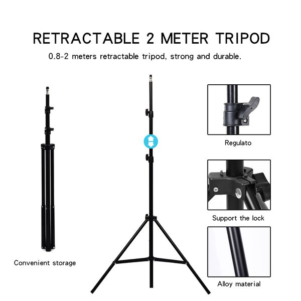 

4fds2aw18" led selfie ring light with adjustable tripod stand & cellphone holder for live stream/makeup/youtube video