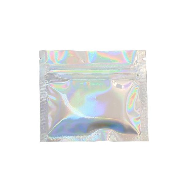

wholesale price pet holographic storge flat bags laser mylar foil pouch reusable cosmetic package bag 100 pcs wmtthjd dayupshop