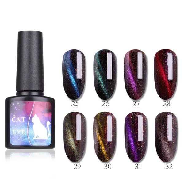 

nail gel 2pcs star cat's eye glue art and set polish g99e, Red;pink