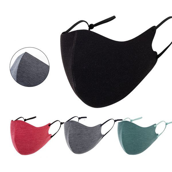 

dhl shipping cycling protective masks winter warm face washable windproof mouth cover anti dust pm2.5 fashion mask kimter-l806fa, Black