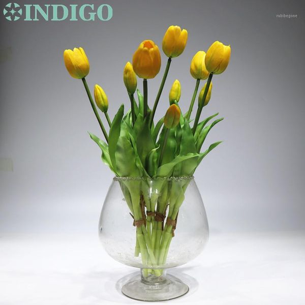 

-real touch silicone tulip holland yellow bouquet home artificial flower wedding 1 decorative flowers & wreaths