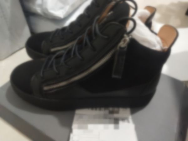 

new men women party progettista sneakers lovers genuine leather high studded spikes casual flats red bottom luxe shoes large size 35-46, Black