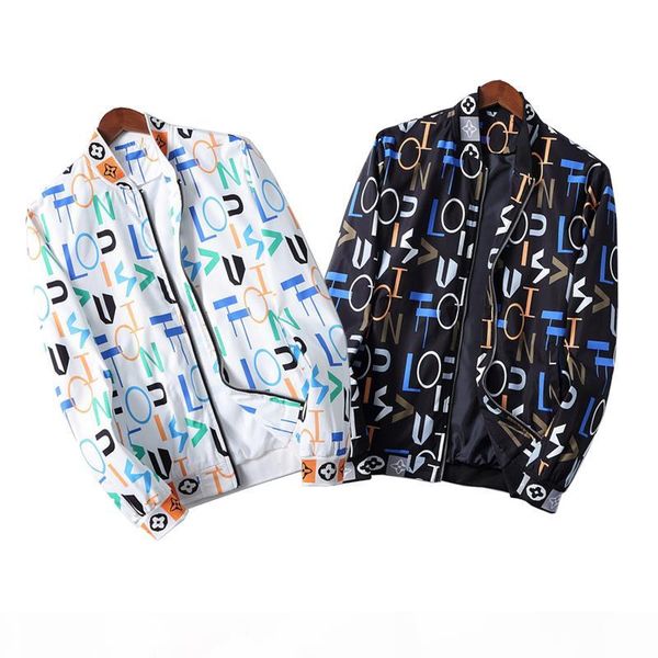 

2020 мужские дизайнерские куртки с капюшоном windbreaker sportswear новая весна осень повседневная куртка одежда одежда зиппера печатная тон, Black;brown