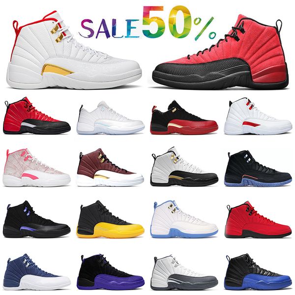

aaaa quality basketball shoes jumpman 12 12s high og sneakers flu game fiba low easter twist university gold blue bulls dark concord indigo