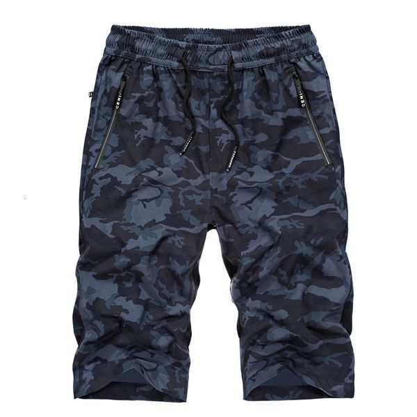 

2020 summer new camouflage capris men's youth leisure loose elastic belt shorts trend 9821, White;black