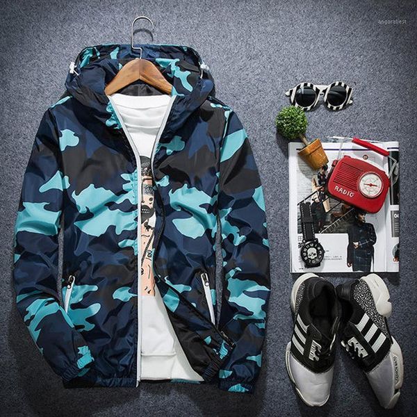 

new camouflage jacket men's jacket large size korean style camouflage windbreaker men's spring and autumn baseball suit1, Black;brown