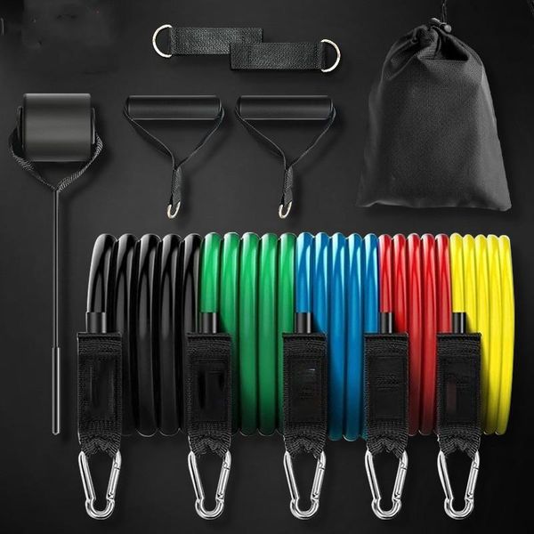 

resistance bands fitness with door anchor muscle training rubber tubes band elastic pull rope tension gym equipment