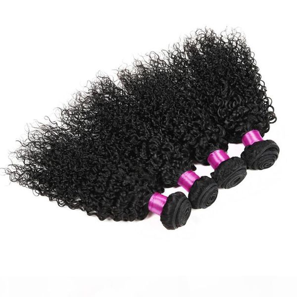 

brazilian virgin kinky curly weave human hair bundles indian malaysian mongolian peruvian human hair kinky curly hair extensions, Black
