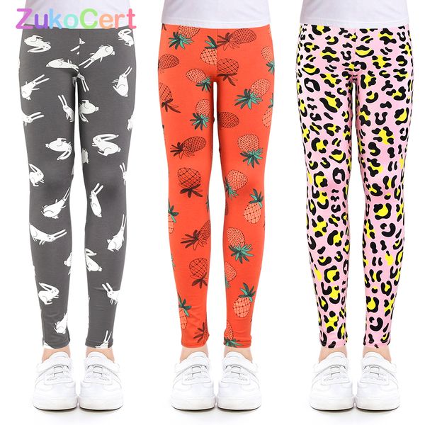 Pantaloni per bambini Abbigliamento per bambini Morbido cotone per bambini Fiore stampato floreale Leggings elastici Pantaloni per ragazze Carino e confortevole LJ201019