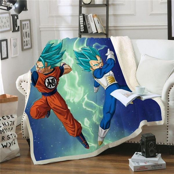 

scarves 3d print rectangle sherpa blanket wearable throw fj119, Blue;gray