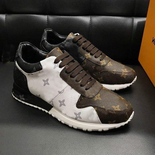 

new size 6-12 shoes fashion leather plus run away sneaker fashion shoes for men with original box runner outdoors chaussures pour, Black