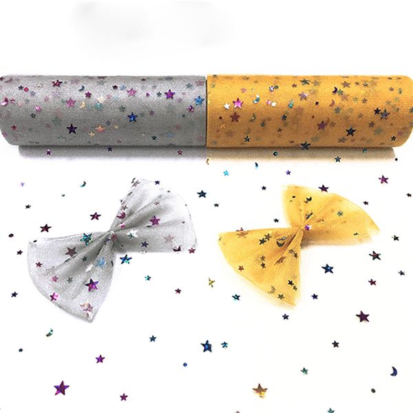 

10yard lot tutu skirt fabric 15cm star tulle glitter tulle mesh roll spool tutu pom soft sequin tulle diy wedding birthday decor jllmov