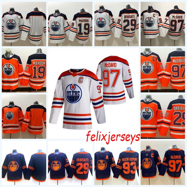 

97 connor mcdavid 2021 reverse retro hockey jerseys edmonton oilers leon draisaitl mike green mikko koskinen mens s-xxxl, Black;red