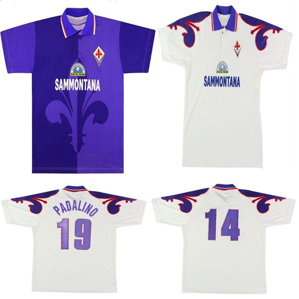 

retro fiorentina florence 1998 1999 rui costa batistuta soccer jersey football shirt camiseta futbol maillot de foot, Black;yellow