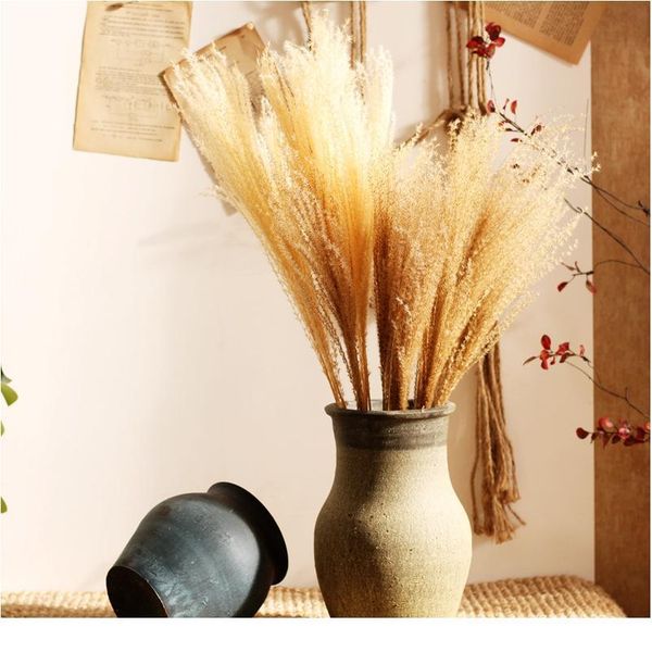 

10pcs/lot natural dried flower reed flower bouquet for wedding home decoration phragmite bulrush branch pho jllrbz