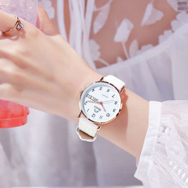 

high female waterproof school girl watch simple temperament junior high school students ins wind children electronic girl mechanical watch, Slivery;brown