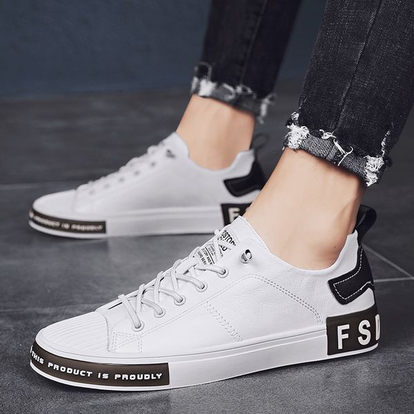 

lightweight super fiber leather board quality new winter casual sports fashion light men's shoes c1212, Black;white