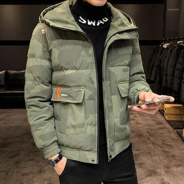 

coat men sheepskin wool motorcycle green jacket winter for men bubble abrigos de hombres casaco de homem elling gg501, Black