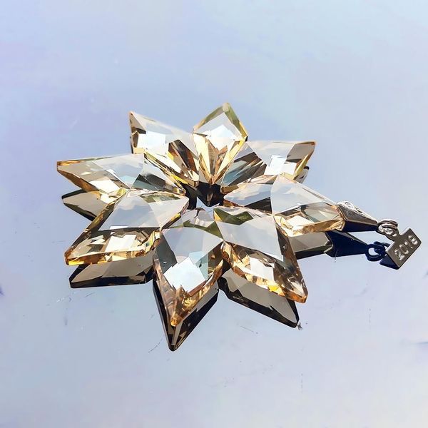 

80mm snowflake crystal pendants for chandeliers crystals prisms suncatcher pendants hanging ornament with chain gifts car decor h wmteed