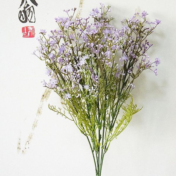 

decorative flowers & wreaths artificial plastic babysbreath grass baby's breath diy fake plants planta home garden decoration flores1