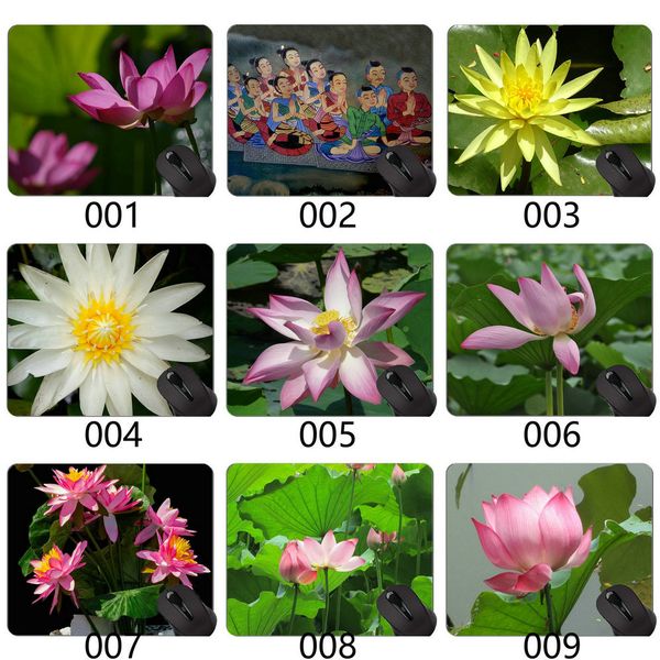 

lotus board cards non-slip rubber gaming - flower mouse pad