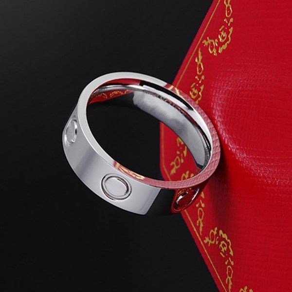 

designer ring for women men zirconia engagement titanium steel wedding rings jewelry gifts fashion accessories no box, Silver
