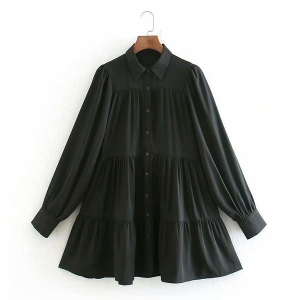 

autumn fashion new long sleeve shirt dress, Black;gray