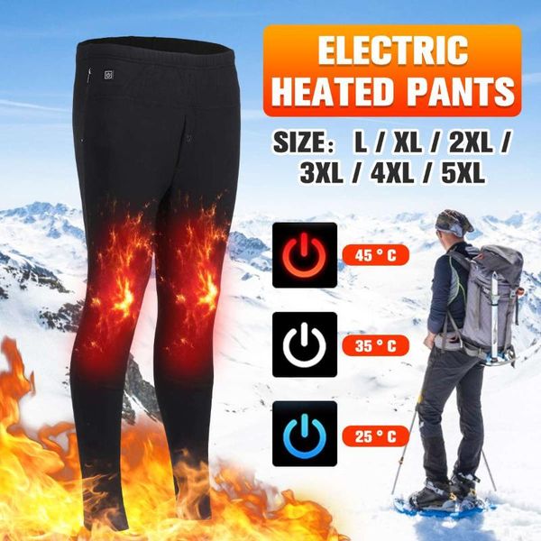 

outdoor pants electric heated women men winter hiking heating trousers usb charging warm-keeping skiing, Black;green