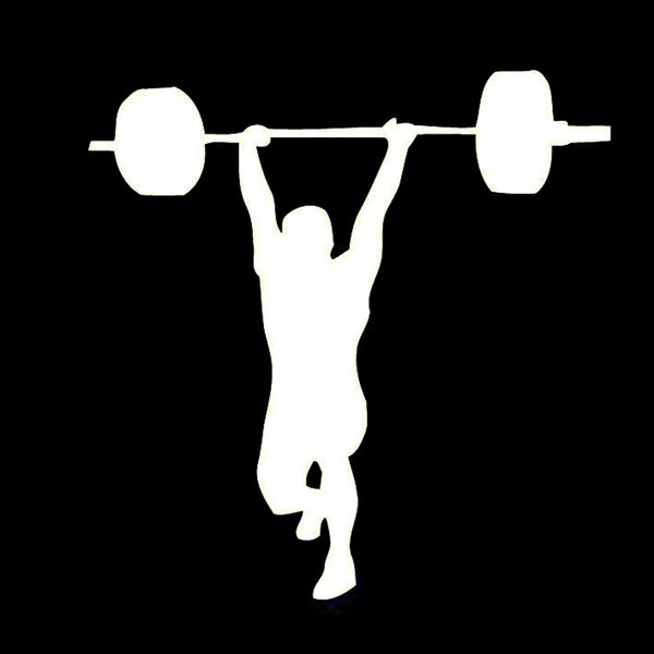 

car sticker fashion weightlifting sports car decoration accessories decal creative sunscreen waterproof , 15cm*14cm