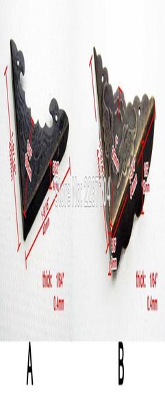 

12шт декор латунные ювелирные изделия грудной коробке деревянный регистр столовая стойка картинка кадр книги записок фотоальбома угловой защ