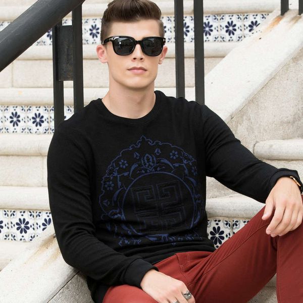 

autumn 2020 new round neck sweater korean version trend loose long sleeve hoodless sports casual men's wear, Gray