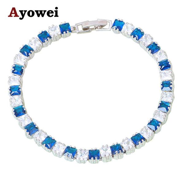 

amazing jewelry charm bracelets deep blue zircon silver tone distinctive fashion jewelry for women tbs1080a, Golden;silver