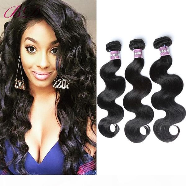 

bd one bundles body wave within 3 body wave hair bundles malaysian virgin human hair extensions, Black;brown
