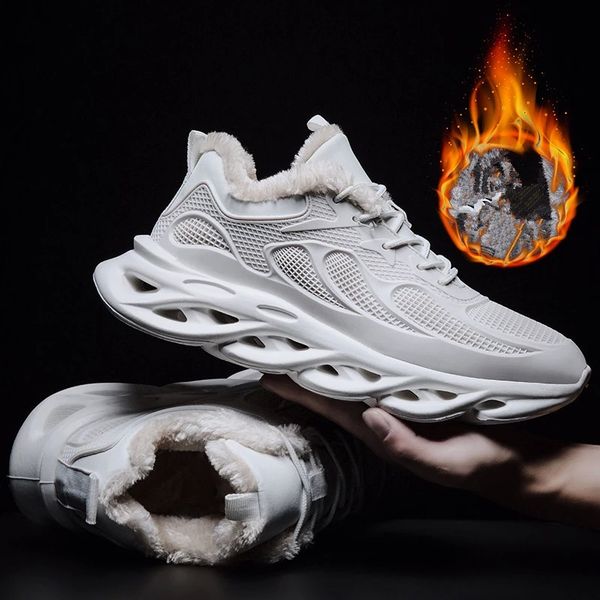 

mens casual shoes fashion comfortable sneakers shoes men white winter plush warmth mens zapatillas hombre casual #mz7w