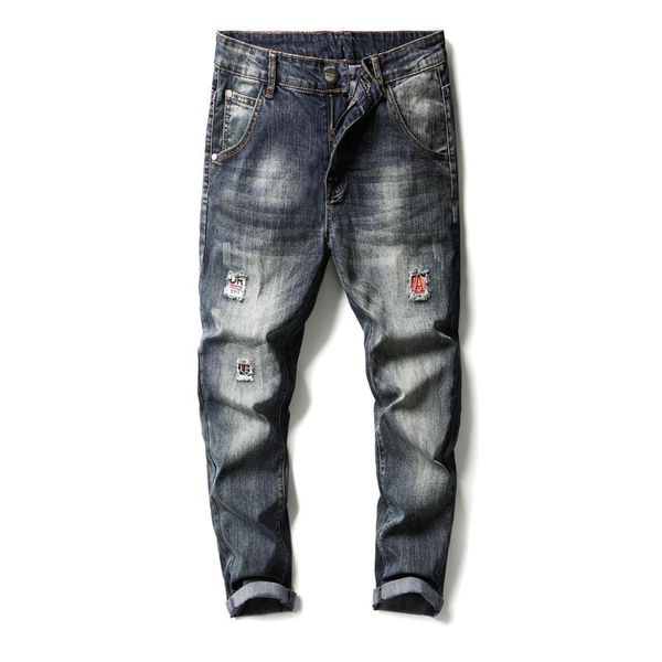 

2021 new brand fashion luxury designer men's square jeans men's designer straight tube jeans tight motorcycle levy men's jean, Blue