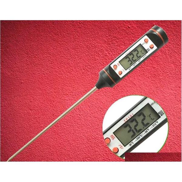 Nova Chegue Digital Cooking Oil Thermometer Sonda de Alimentos Carne Cozinha BBQ Selecionável Termômetro TP101 Expedição Cfgyo