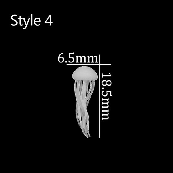 

5шт мини-медуз кристалл эпоксидная моделирование океана моделирование моделирование моделирование diy ремесла наполнитель поставки уф аксесс