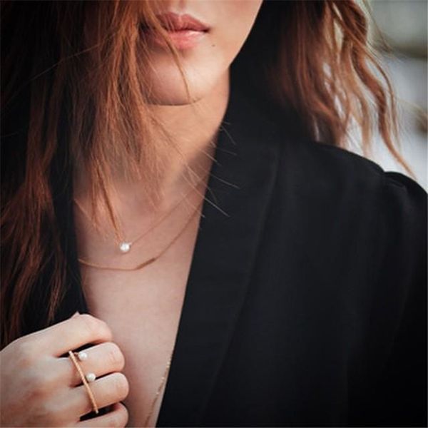 

do geared choker necklaces with card gold silver pearl pendant necklace for fashion women designer jewelry