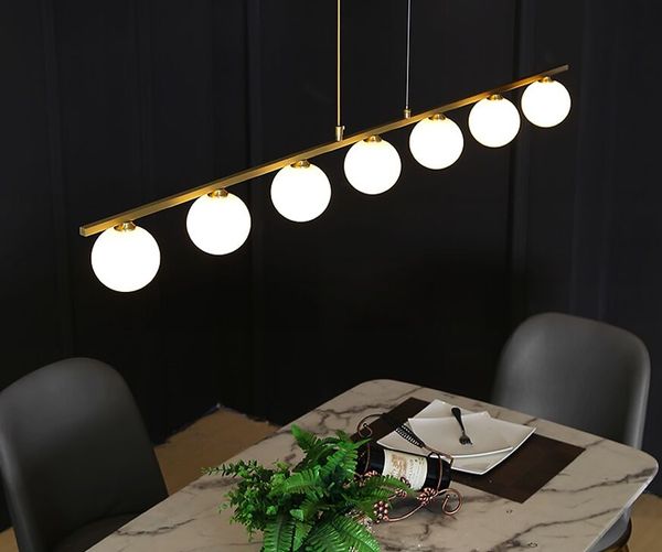 Post Moderno LED Teto Linear Tipo Linear Dining Chandelier Teto Pendurado Luzes Cozinha Ilha Ilha Suspensão Lâmpada