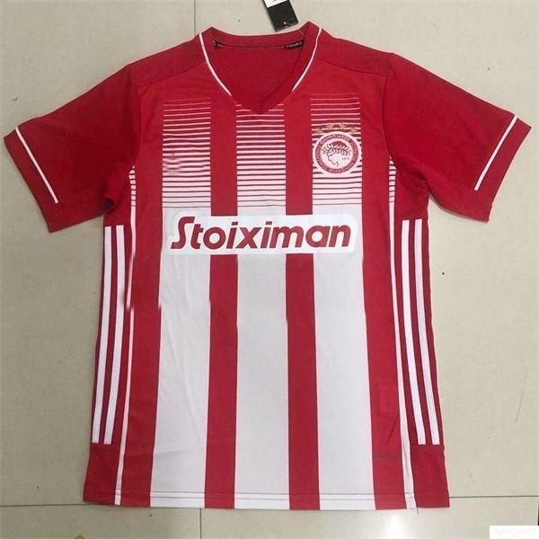 

2020 new olympiacos f.c. soccer jerseys ansarifard djurdjevic marin fortounis engels pardo custom 20 21 home red olympiacos football shirt, Black;yellow