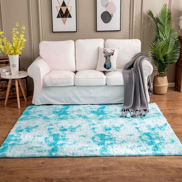 

carpets shaggy tie-dye carpet printed plush floor fluffy mats kids room area rug living silky rugs home decor soft mat