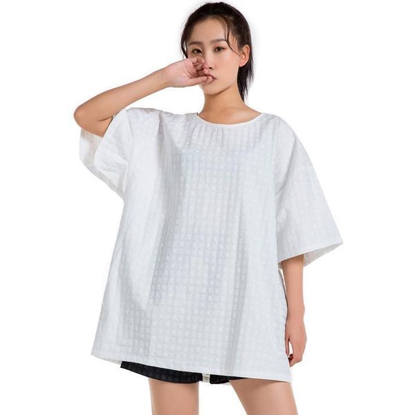 

quality 2020 summer leisure fresh and sweet pullover round neck loose women's t-shirt origin, Black;gray