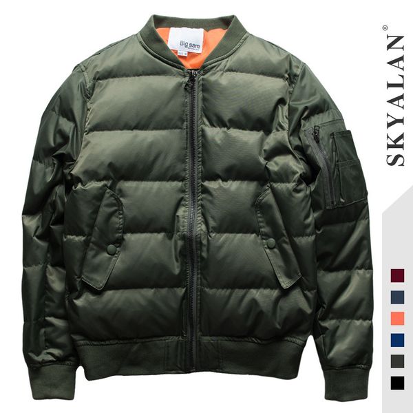 

winter pilot men's fashion brand air force ma1 coat lovers hip hop thickened baseball jacket cotton padded, Gray