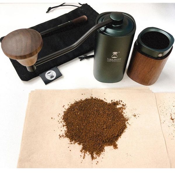 

manual coffee grinders grinder portable hand crank machine stainless steel pepper grain spice kitchen tool1