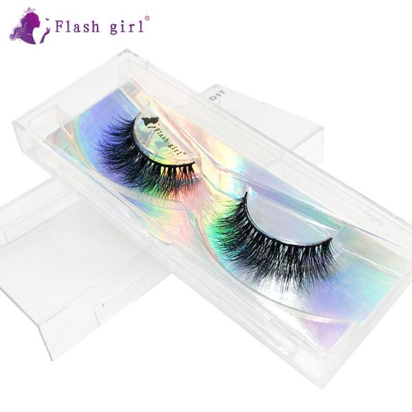

false eyelashes flash girl d17 5d real mink 100% handmade volume lashes fake