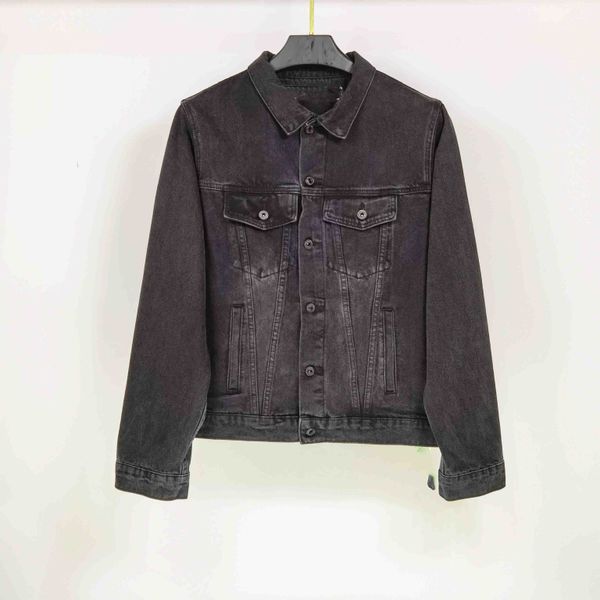 

fashion designer classic heavy industry embroidered denim jacket ins super fire couple high street washed denim jacket jacket, Black;brown