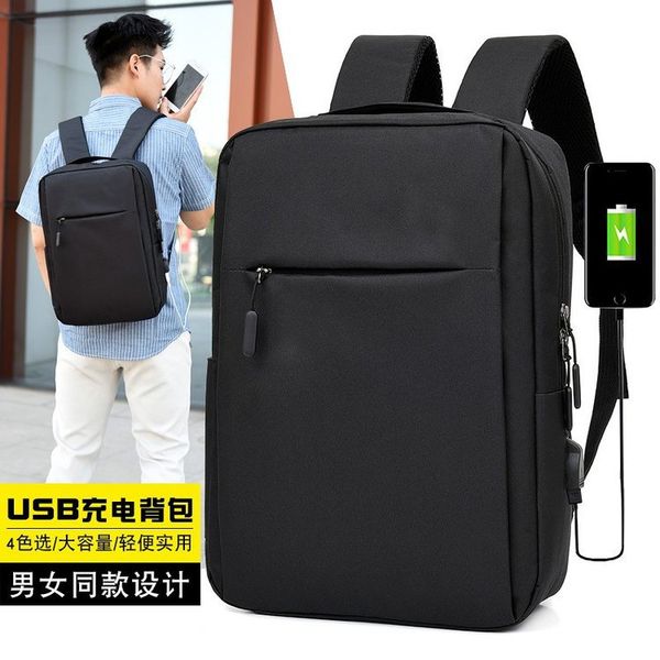 

custom logo cross-border millet backpack new simple usb charging backpack men and women casual business computer bag