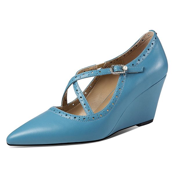 

2021 to mary janes feminine fashion high heels woman genuine leather spring shoes koki, Black