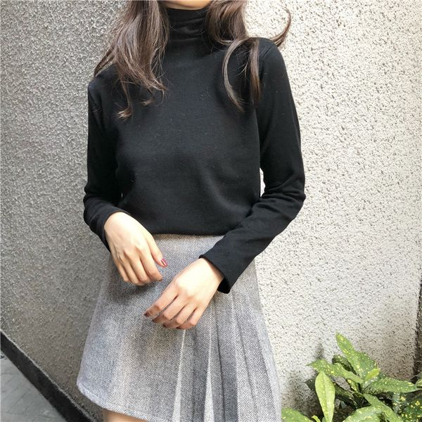 

2021 new thick turtleneck jumper women's winter gowns cotton lady from the heavyset office sweater knitted shirt sleeve big zlr2, White;black